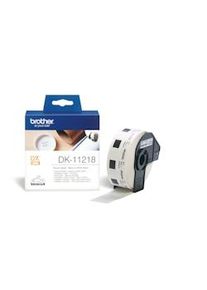 Brother DK11218 - Etiquetas Originales Precortadas Circulares - 24 mm de Diametro - 1000 Unidades - Texto negro sobre fondo b...
