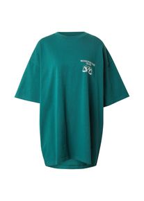Karo Kauer, Damer, Oversized bluse 'Good Fortune', Smaragd / Hvid, Størrelse 34