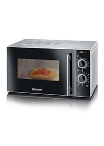 Severin MW 7771 - Microondas con grill de 700 W Grill 900 W. 20 L Negro / Plateado