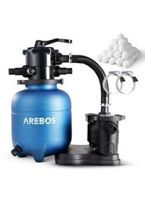 Arebos Sistema di Filtrazione a Sabbia con Pompa da 350 W Sistema di Filtrazione