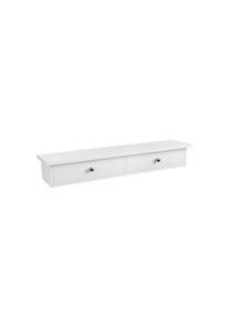 Prateleira de parede, com 2 gavetas, branco
