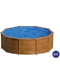 GRE Pool-Set , Braun , Metall , 120 cm , Freizeit & Co, Pools & Wasserspaß, Pools, Stahlwandpools