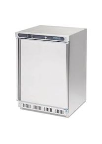 Congelador bajo mostrador, acero inoxidable, refrigeración estática, con cerradura, Polar 140L CD081