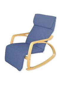 Poltrona Relax Cadeira de Baloiço com Apoio para Pés Mod. ZEN AZUL por Yelloo