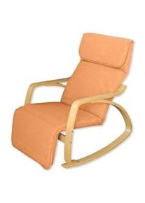 Poltrona Relax Cadeira de Baloiço com Apoio para Pés Mod. ZEN LARANJA por Yelloo
