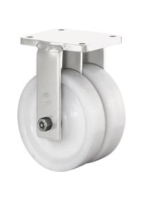 BS Rollen, M&ouml;belrollen, Doppel-Bockrolle 150 mm 1800 kg Bockrolle Polyamidrad grau 175 x 140 mm