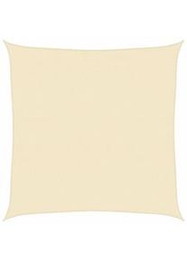 vidaXL Toldo de vela crema HDPE 160 g/m² 7x7 m
