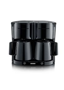 Cafetera de filtro dúo con 2 jarras termo, 2 x aprox. Severin KA 9315 - 1000 W Negro