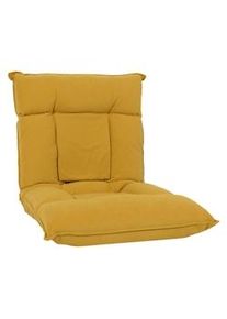 Mendler Sedia da pavimento HWC-N44, poltrona da pavimento cuscino 6 posizioni reclinabili, velluto ~ giallo
