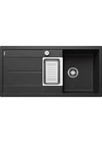 Blanco Lavello Silgranit con vasca e scolapiatti, Metra 6 S, nero 1000 x 500 mm