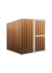 Notek Box lamiera deposito attrezzi in Acciaio Zincato 175x185cm x h1.92m - 70KG - 2,92mq - LEGNO