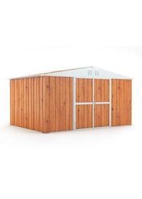 Notek Capanno per esterno box in acciaio casetta da giardino 403x269cm x h 215cm - 149kg - 10,84mq LEGNO