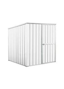 Notek Box lamiera attrezzi casetta giardino in Acciaio Zincato 175x185cm x h1.92m - 70KG - 2,92mq - BIANCO