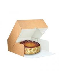 25 Uds. Caja tarta y roscón kraft con apertura frontal (23x23x10 cm) Ref TAR007