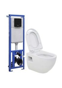 Inodoro de pared con cisterna alta oculta de cerámica