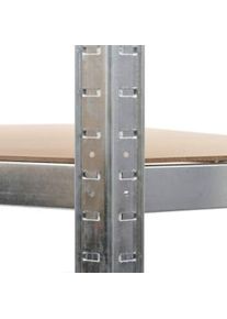 vidaXL Estantería esquina 5 niveles madera contrachapada y acero plata