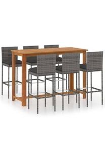 vidaXL Juego de muebles jardín 5 pzas con cojines madera maciza acacia 545