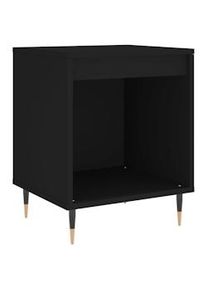 Mesita de noche madera de ingeniería negro 40x35x50 cm