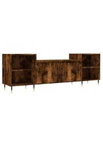 Mueble para TV madera contrachapada roble ahumado 160x35x55 cm
