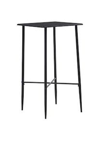 vidaXL Mesa alta de cocina MDF negro 60x60x111 cm