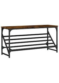 Mueble zapatero madera de ingeniería roble ahumado 90x30x45 cm