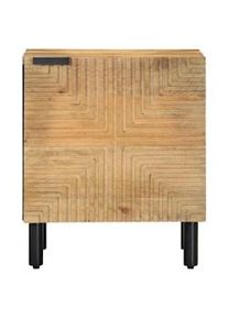 Mesitas de noche 2 uds madera maciza de mango marrón 40x33x46cm