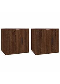 vidaXL Muebles para TV de pared 2 uds roble marrón 40x34,5x40 cm