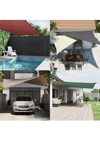 vidaXL Toldo de vela triangular tela Oxford marrón 5x5x5 m