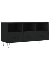 vidaXL Mueble de TV madera de ingeniería negro 102x36x50 cm
