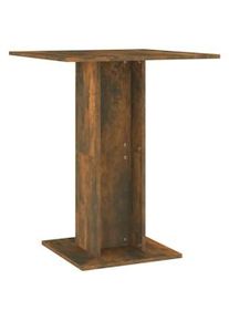 vidaXL Mesa de bistró madera contrachapada roble ahumado 60x60x75 cm