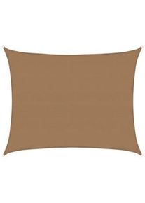 vidaXL Toldo de vela HDPE gris taupe 160 g/m² 6x8 m