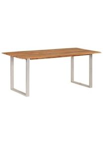 Mesa de comedor de madera maciza de acacia 180x90x76 cm