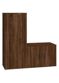 vidaXL Set de muebles para TV 2 pzas madera contrachapada roble marrón