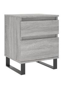 Mesita de noche madera de ingeniería gris Sonoma 40x35x50 cm