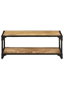 Mesa de centro de madera maciza de mango rugosa 90x45x35 cm