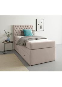 Home Affaire , Polsterbett »Boxbett Alvi mit Schubladen, Taschen-Federkernmatratze«, wahlweise Härtegrad der Matratze H2/H3/H4 , beige