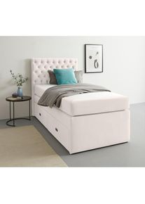 Home Affaire , Polsterbett »Boxbett Alvi mit Schubladen, Taschen-Federkernmatratze«, wahlweise Härtegrad der Matratze H2/H3/H4 , beige