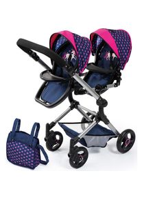 BAYER , Zwillingspuppenwagen »Twin Neo, blau/pink« , Blau/Pink