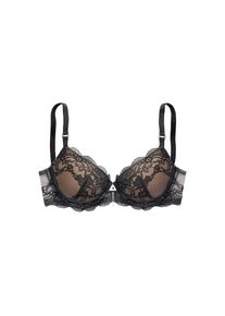 Lascana, Damen, Schalen-BH mit B&uuml;gel und abnehmbarem Glitzeranh&auml;nger, sexy Dessous, Reizw&auml;sche, schwarz, Cup E, 70 -Cup E, schwarz, Sexy Schalen-BH 