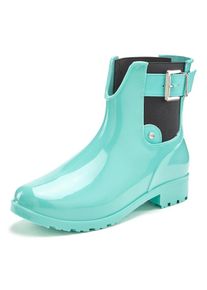 Vivance , Gummistiefelette, Gummistiefel im Chelsea-Look, Schlupfstiefel, Boots, Stiefel VEGAN , türkis , 36 , 36 , Mit Stretcheinsatz, zum Schlupfen