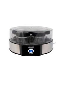 ADLER AD4476 Yogurt maker capacità 1,4 litri, 7 barattoli 200ml, nero 150W Nero