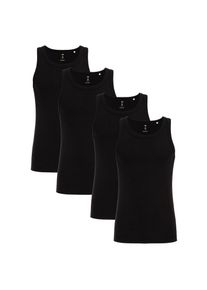 WE Fashion Unterhemd Herren schwarz Größe S