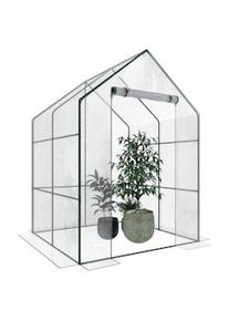 Arreditaly Serra Per Orto Giardino Terrazzo Balcone Senza Ripiani Struttura Metallo Verniciato Telo Trasparente In PVC Con Porta Avvolgibile