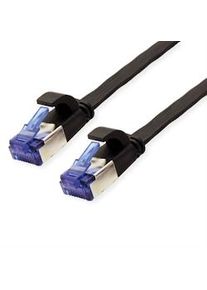 Value Cable de conexión FTP, Cat.6A (Clase EA), extraplano, negro, 3 m