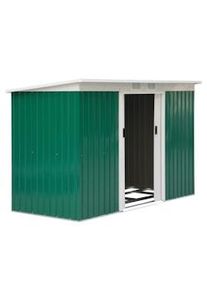 Outsunny Abrigo de Jardim 280x130x172cm Abrigo de Exterior de Aço Galvanizado com Porta Corredeira e Ventilações Verde