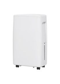 HOMCOM Desumidificador Elétrico 12L/Dia com 4 Modos 2 Velocidades Desligamento Automático Ecrã LED Temporizador 29x18x49 cm Branco