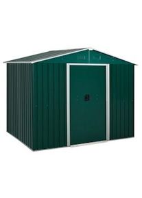 Outsunny Abrigo de Jardim de 4,1 m² 236x174x190 cm para Armazenamento de Ferramentas com Portas de Correr e 4 Janelas de Ventilação Verde