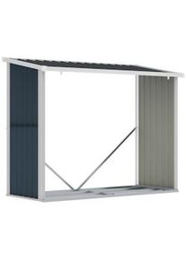 Outsunny Abrigo para Lenhas Outsunny 185x84x148.5 cm Cinzento