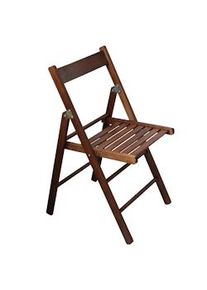 Milani Home sedia da giardino pieghevole in legno salvaspazio colore Tinta noce