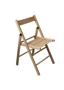 sedia da giardino pieghevole in legno salvaspazio colore Marrone